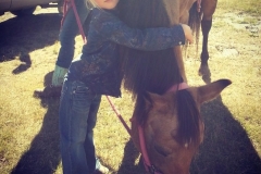 Avery's first rodeo. Good girl Candy!