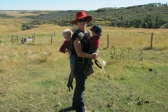 My helpers were too tired to walk back from checking the yearlings.