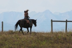 Linda/Mom/Granny riding out to gather.